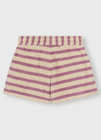 toweling shorts stripes | dust/violet
