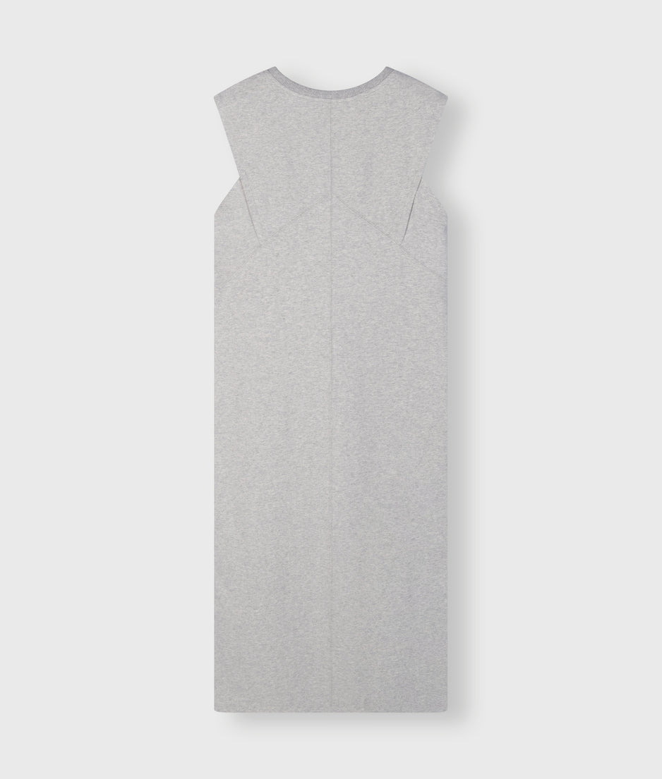 easy sleeveless dress | light grey melee