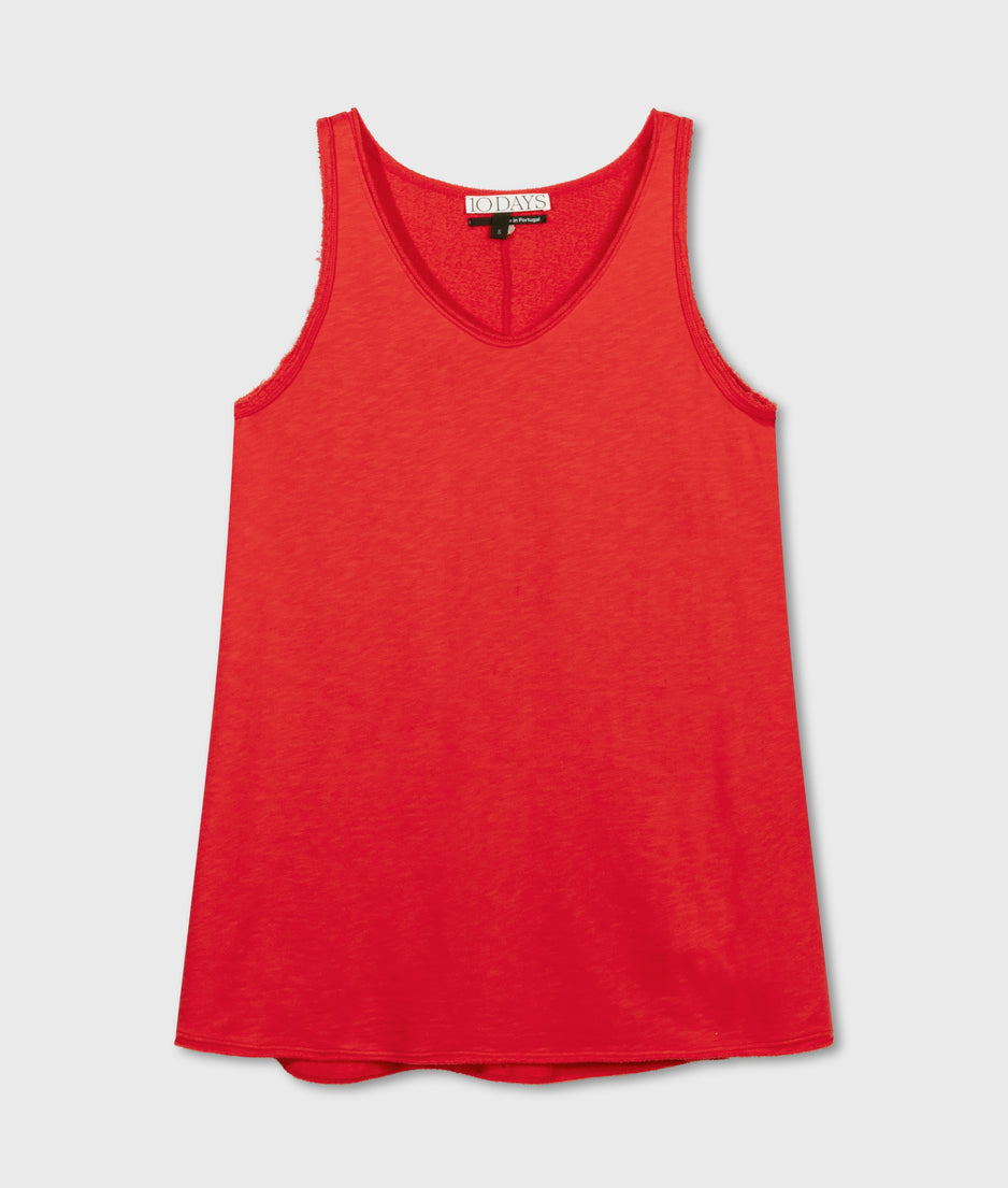 beach dress | poppy red