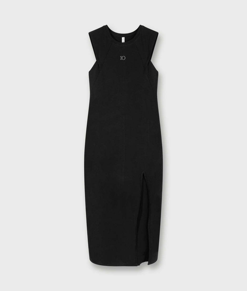 easy sleeveless maxi dress | black