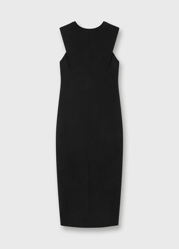 easy sleeveless maxi dress | black