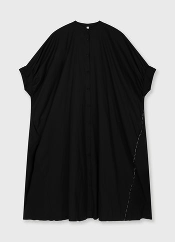 sleeveless dress voile | black