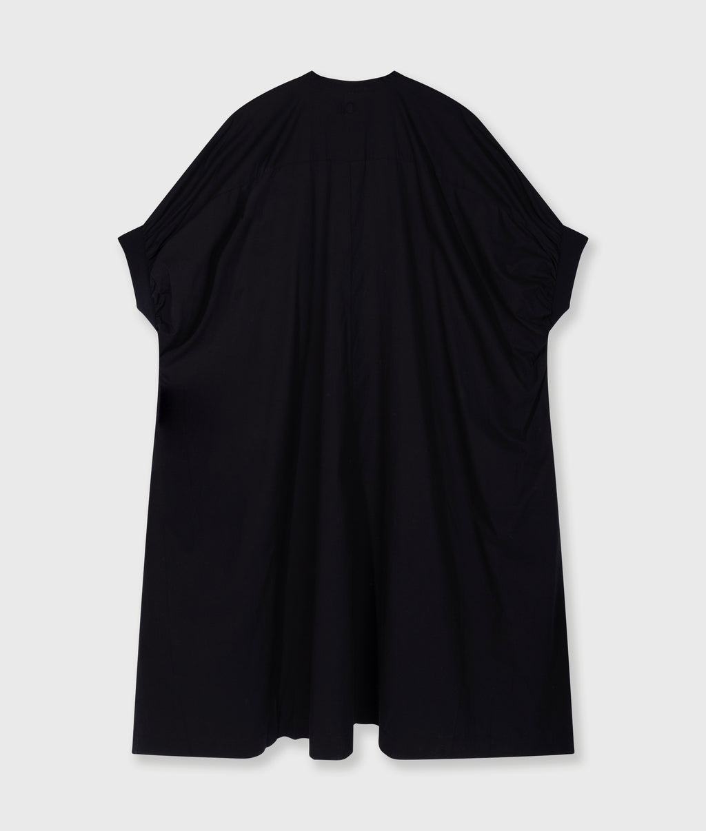 short sleeve dress voile | black