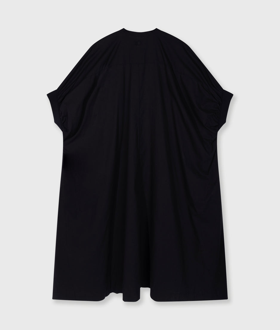 sleeveless dress voile | black