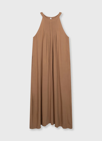 smoking dress | cedar brown