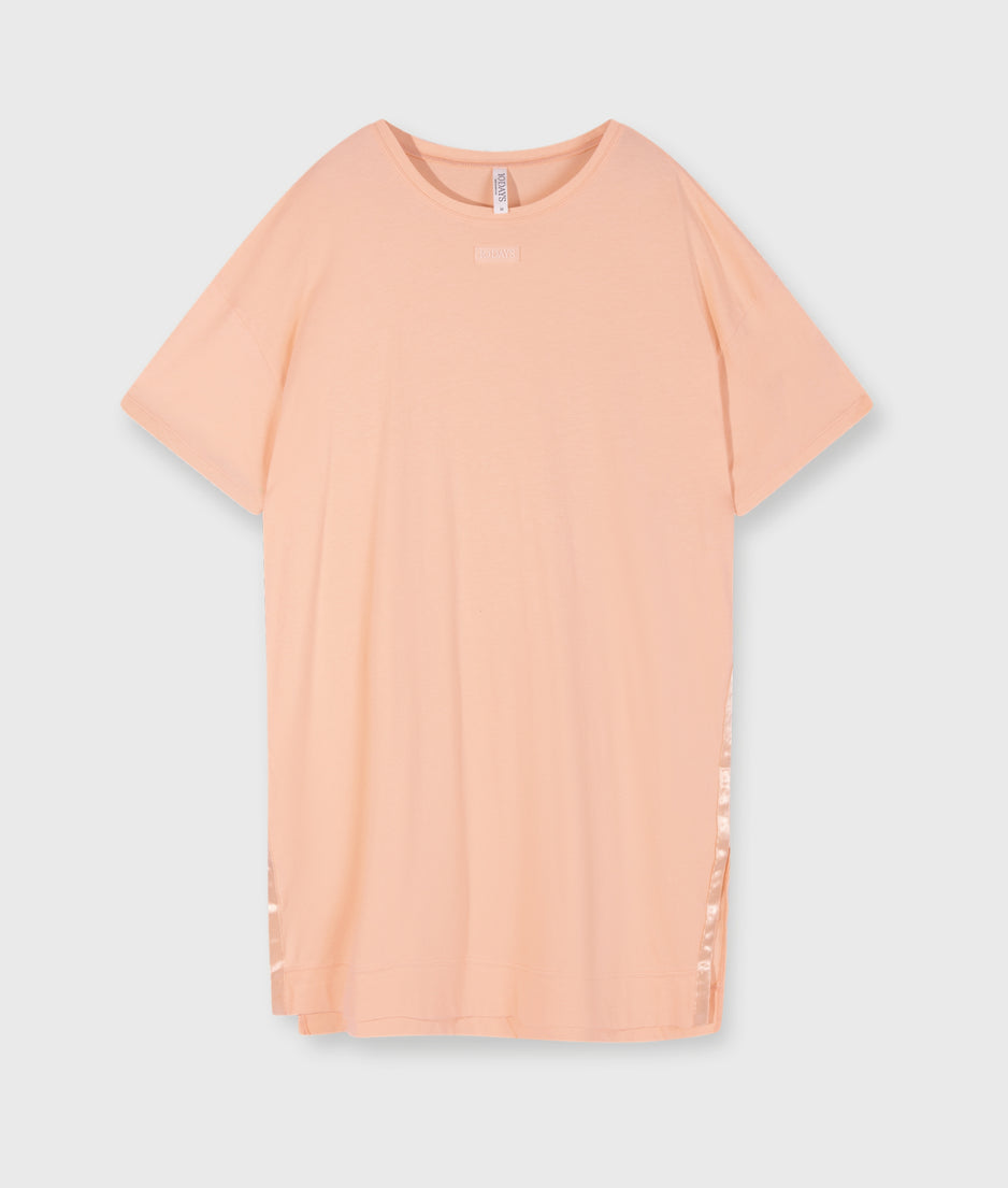 tee dress | peach