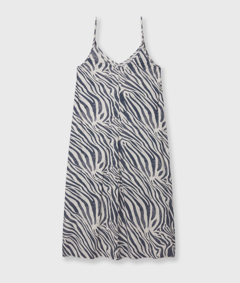 strappy dress zebra | light vanilla