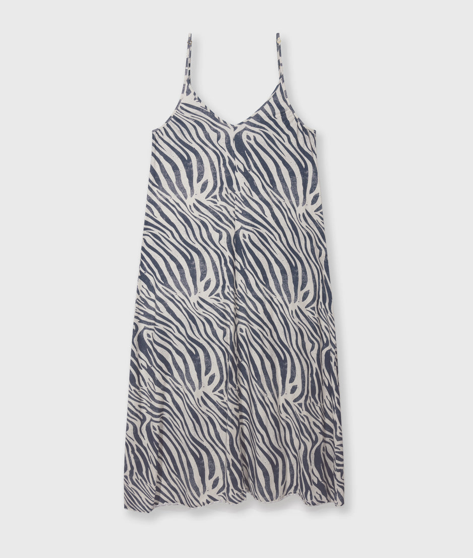 strappy dress zebra | light vanilla