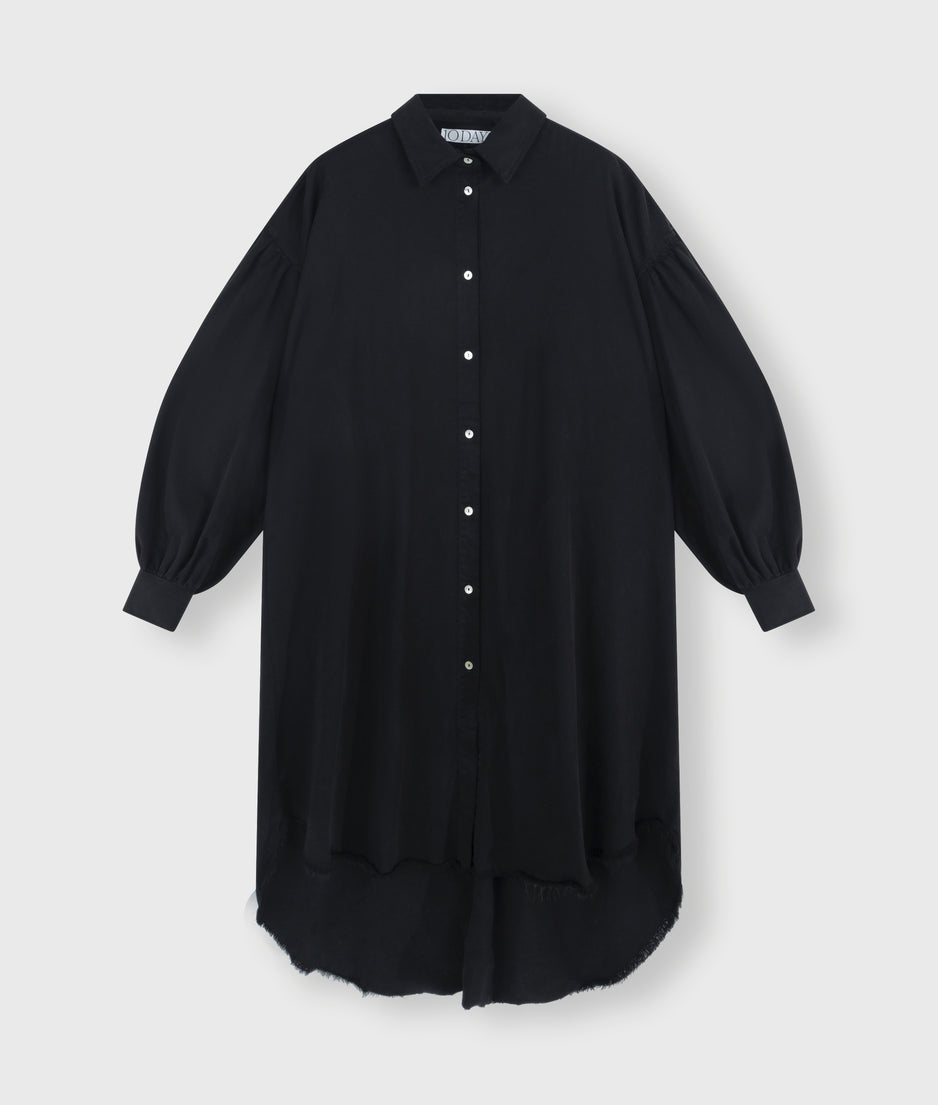 shirt dress tencel | black
