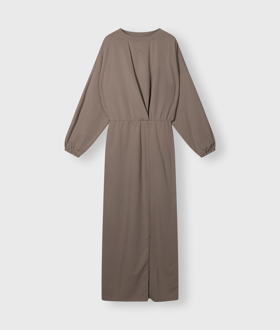 maxi gathering dress | moonrock