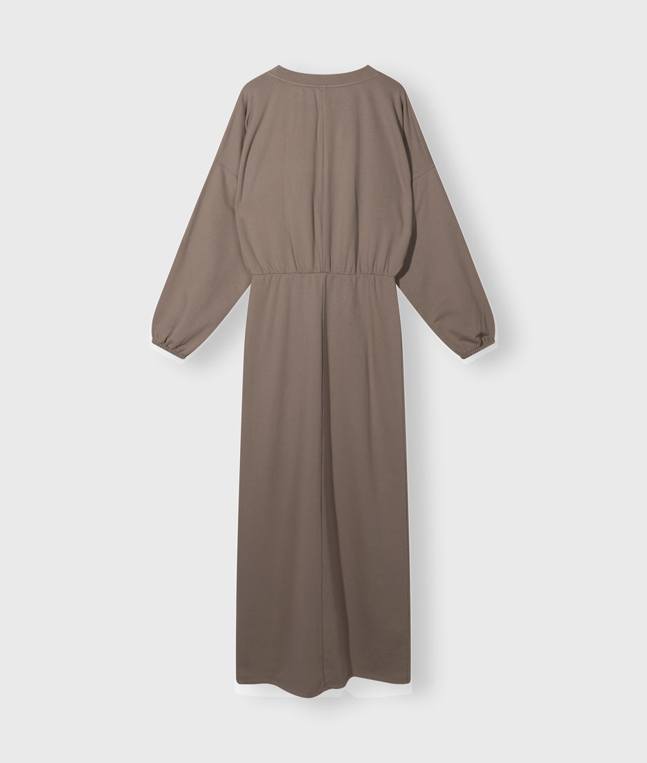 maxi gathering dress | moonrock