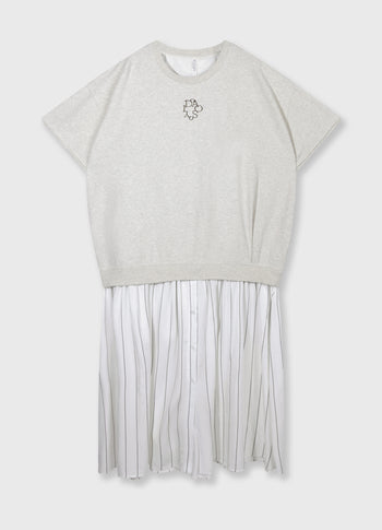 statement sweater dress | soft white melee