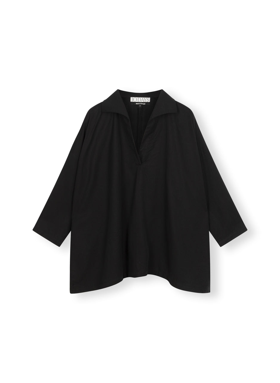 flowy blouse woven | black