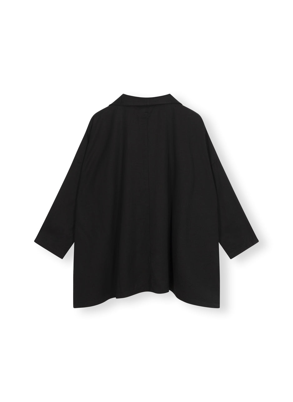 flowy blouse woven | black
