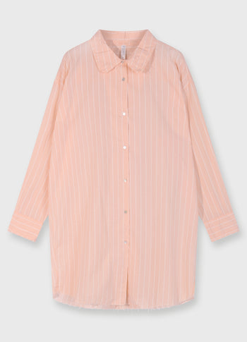 blouse voile stripes | peach