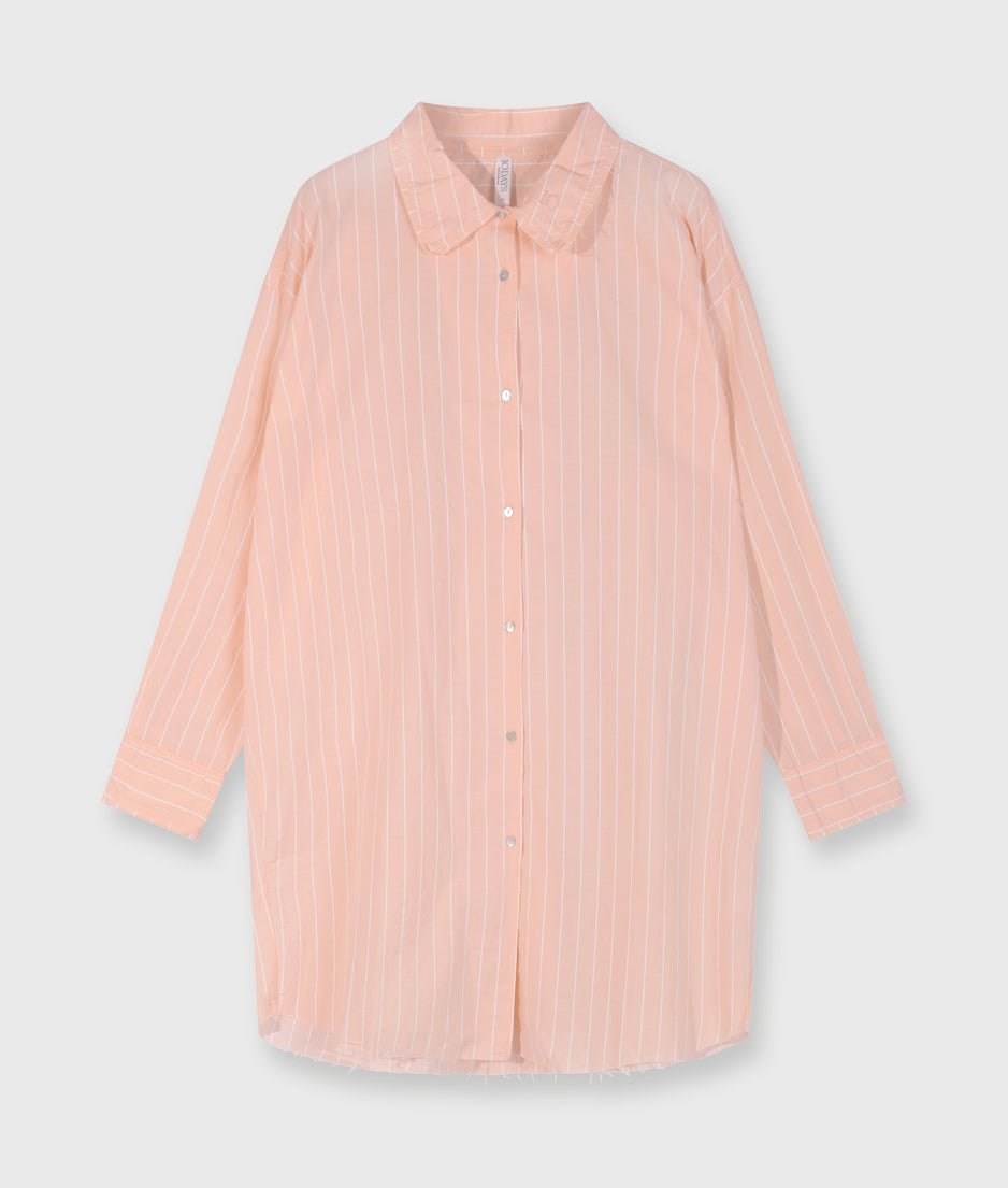 blouse voile stripes | peach