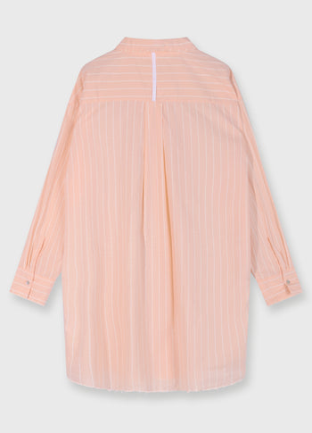 blouse voile stripes | peach