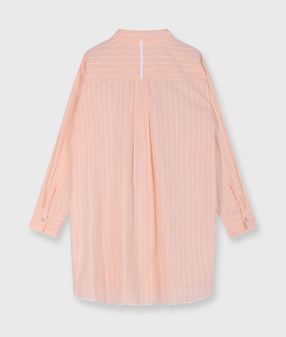 blouse voile stripes | peach