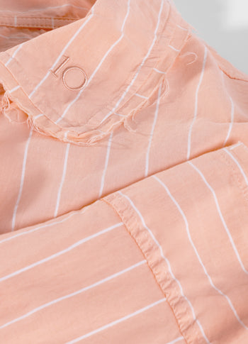 blouse voile stripes | peach