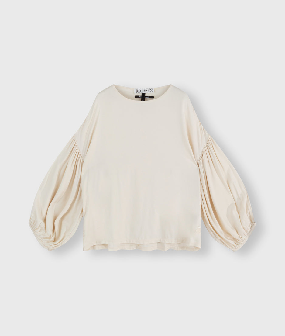 balloon sleeve blouse | cream