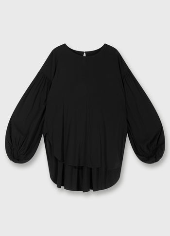 puffy blouse | black