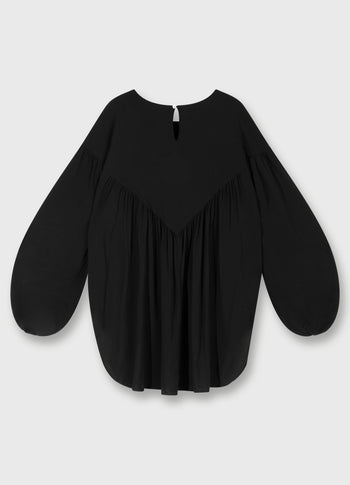 puffy blouse | black