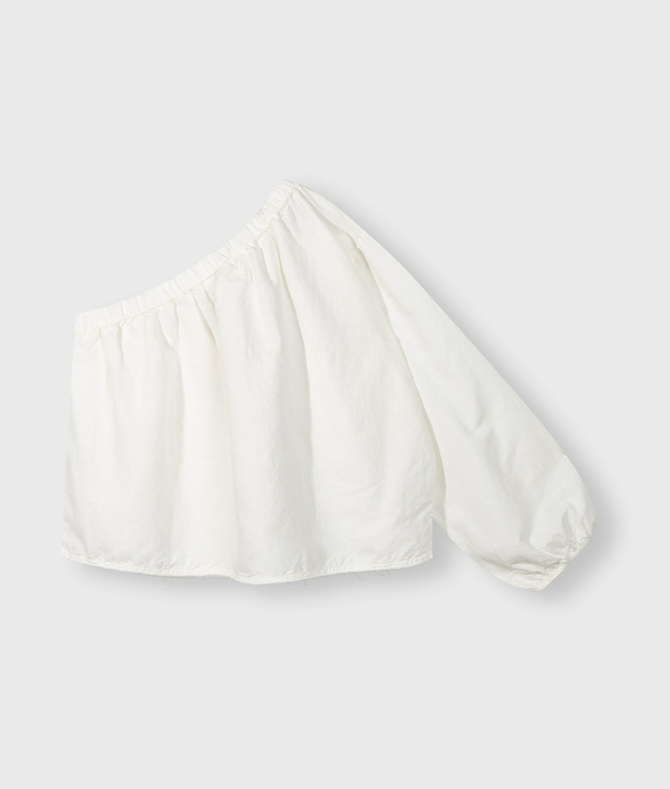 one shoulder top | ecru