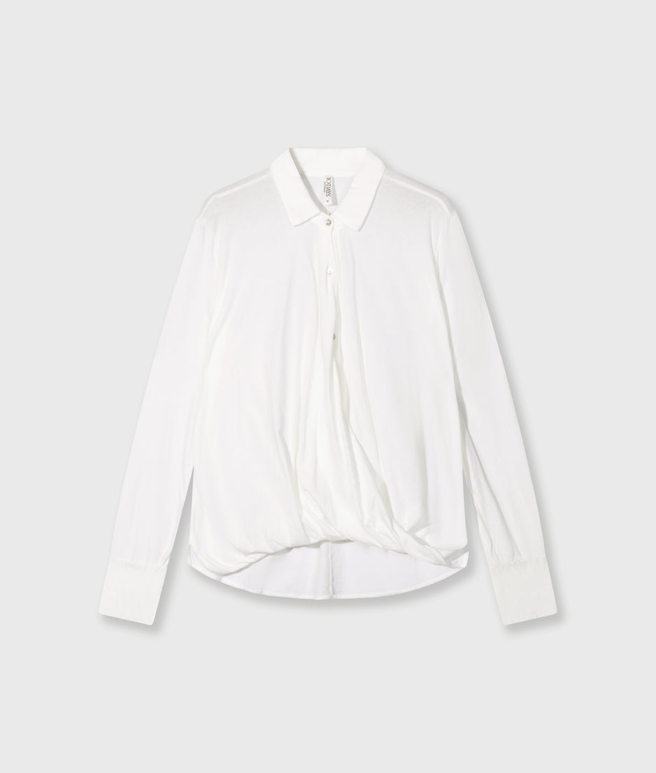 wrap blouse | ecru