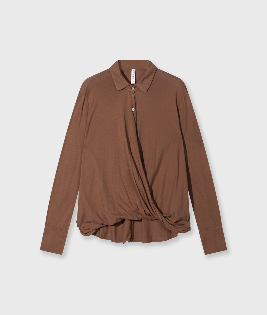 wrap blouse | truffle