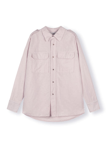 washed linen shirt | pale lilac