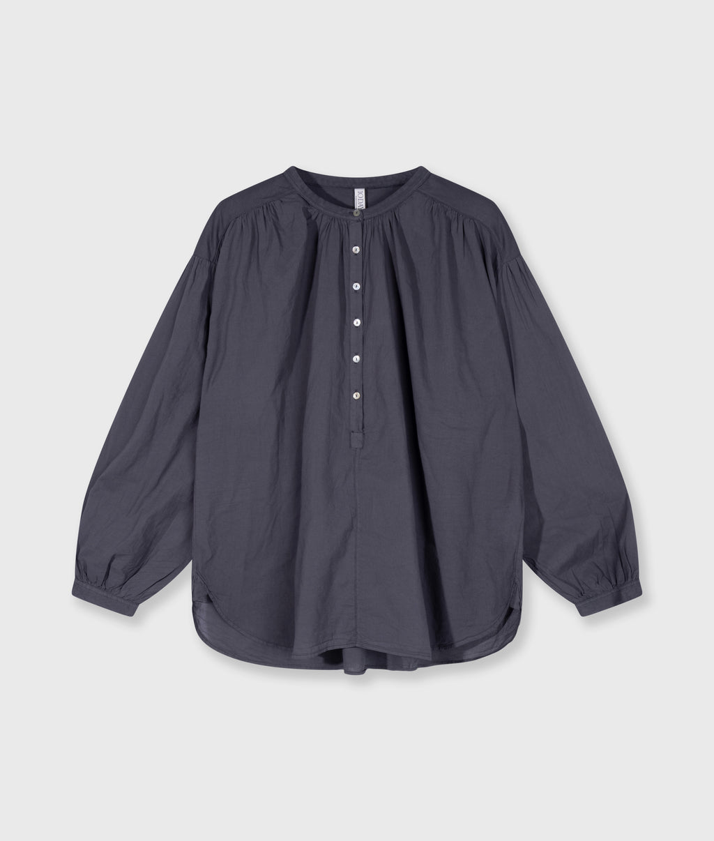 flowy blouse | steel blue