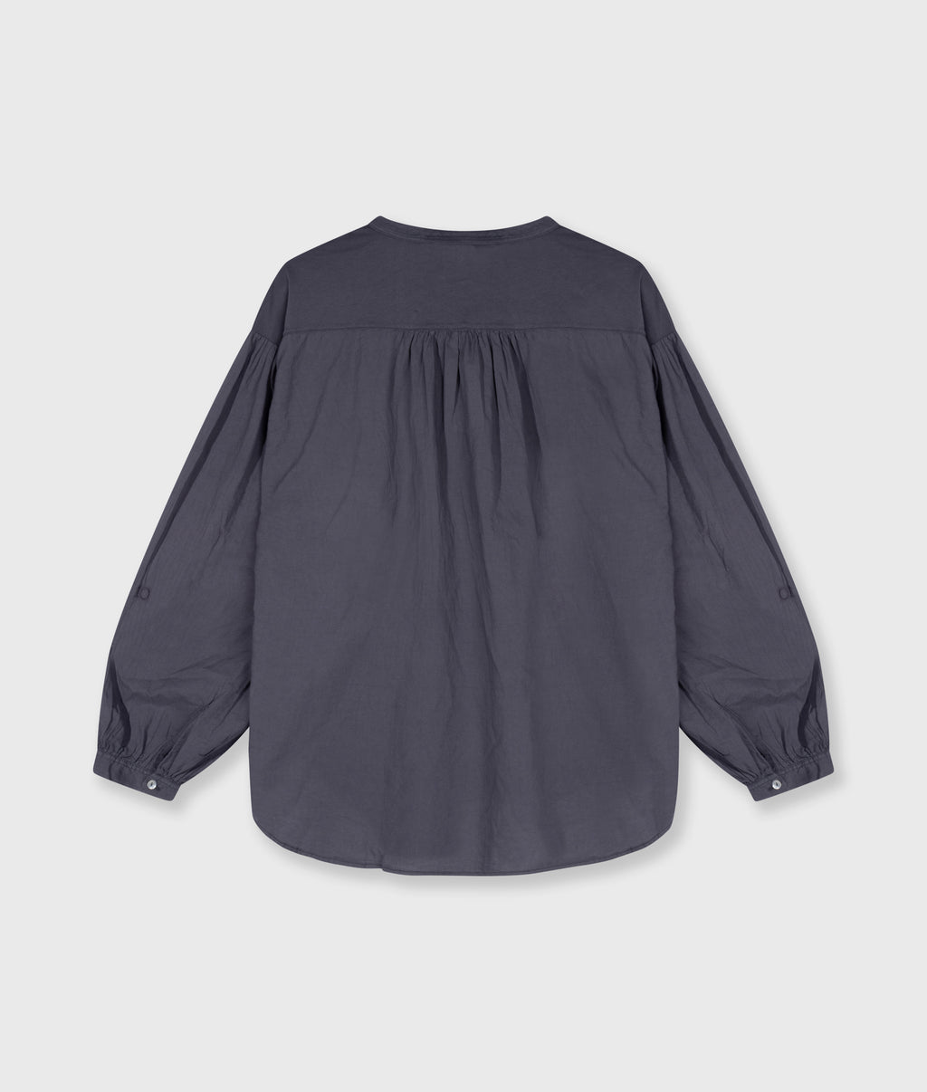 flowy blouse | steel blue