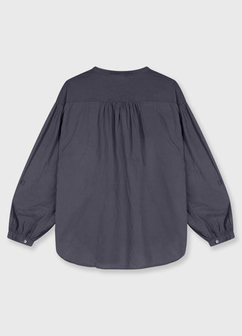 flowy blouse | steel blue