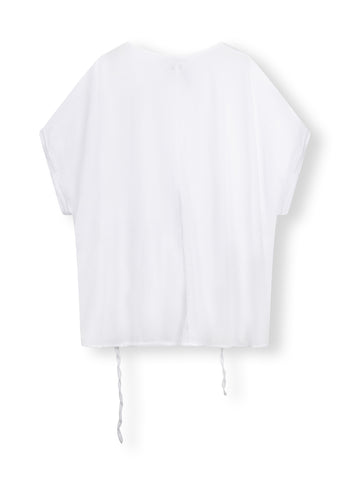 shortsleeve blouse voile | white