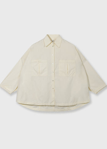 oversized shirt | soft vanilla