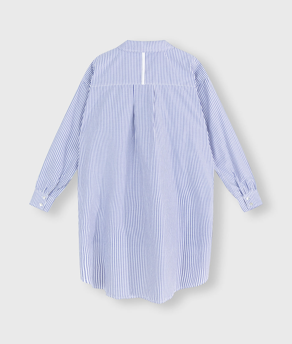 oversized shirt stripes | white/blue