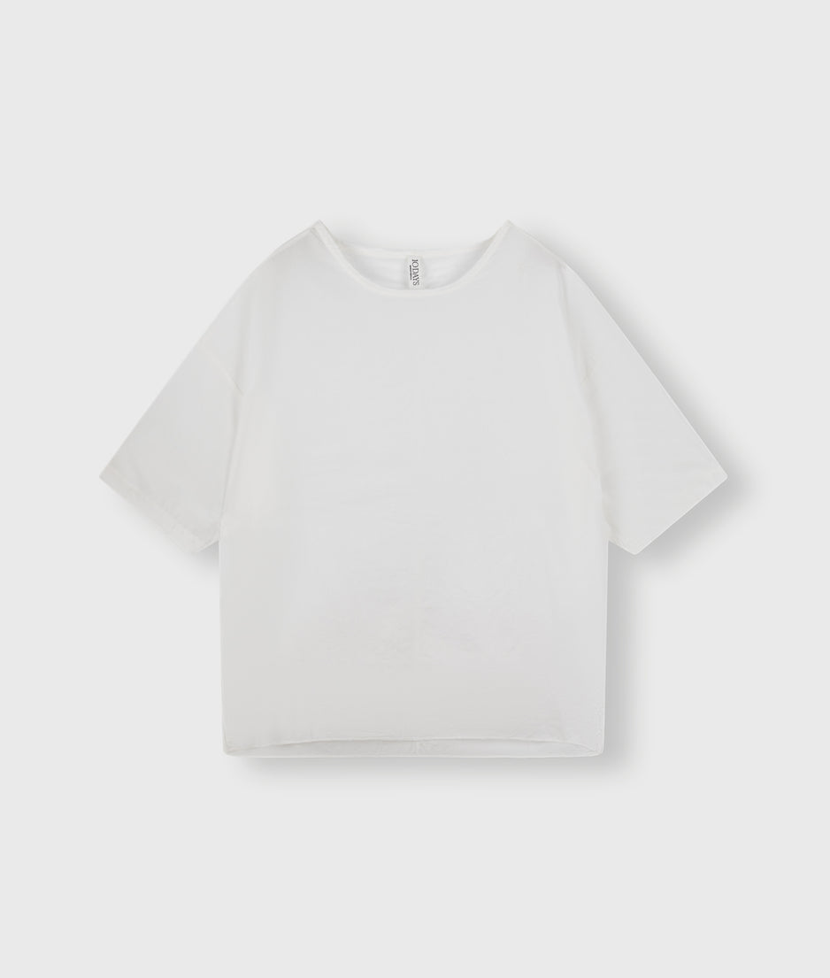 boxy tee voile | white