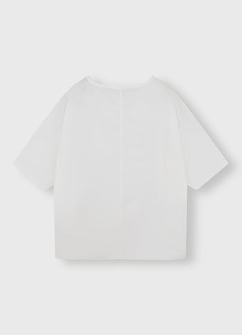 boxy tee voile | white