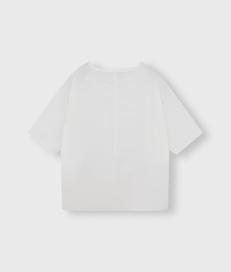 boxy tee voile | white