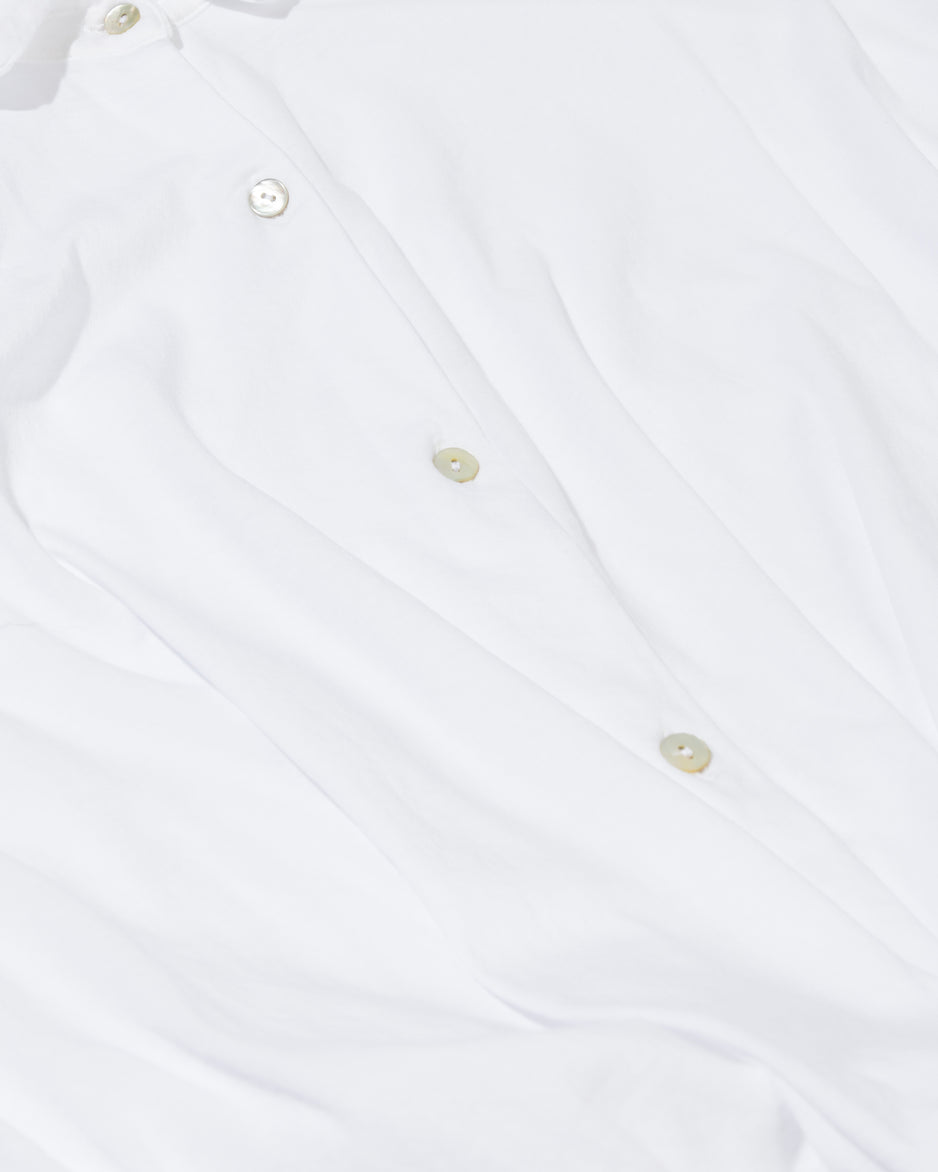 wrap blouse | white