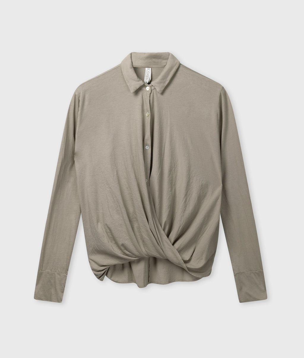 wrap blouse | fog