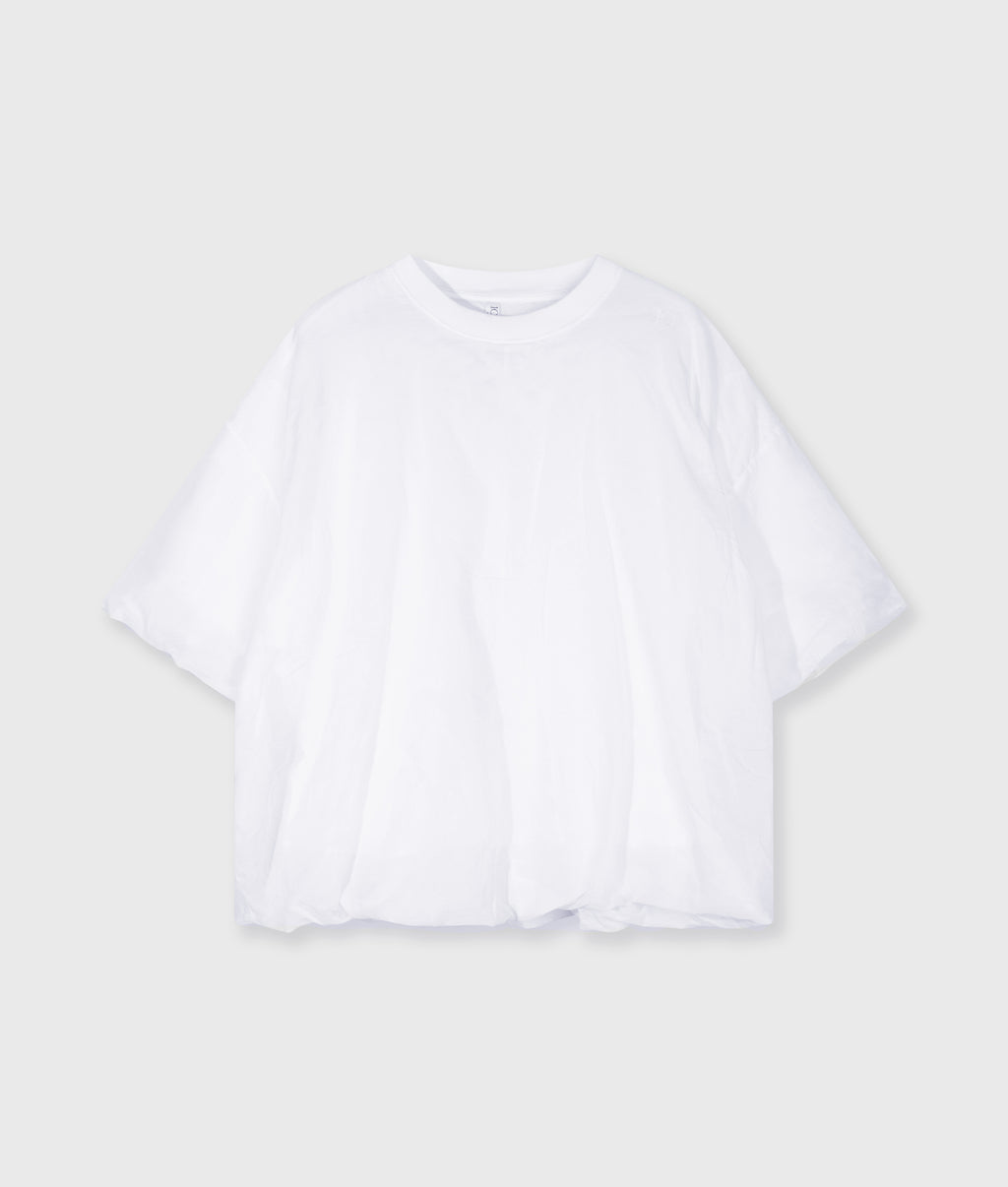 balloon blouse | white