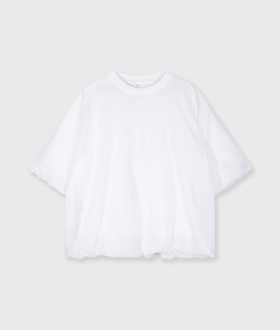 balloon blouse | white