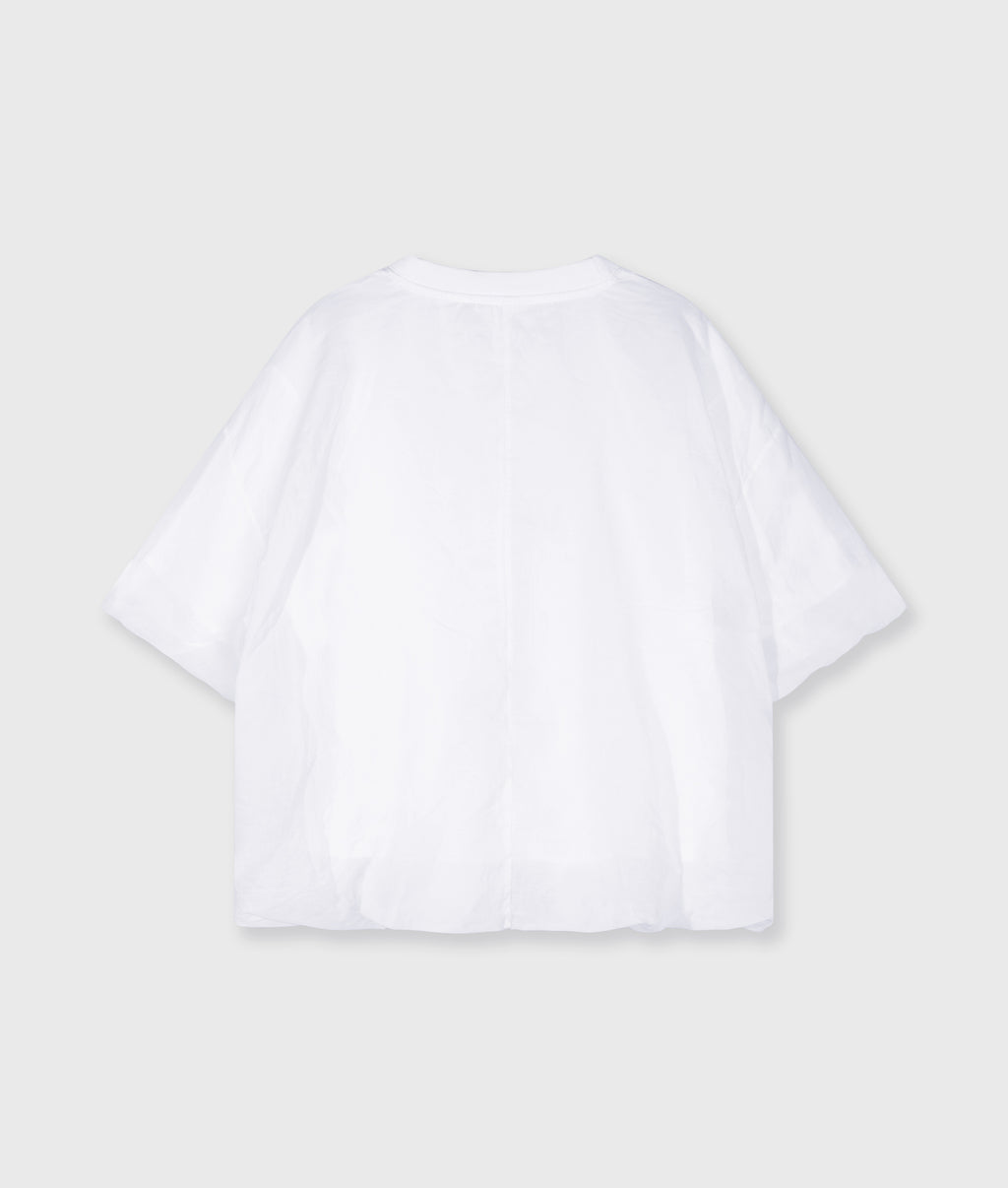 balloon blouse | white