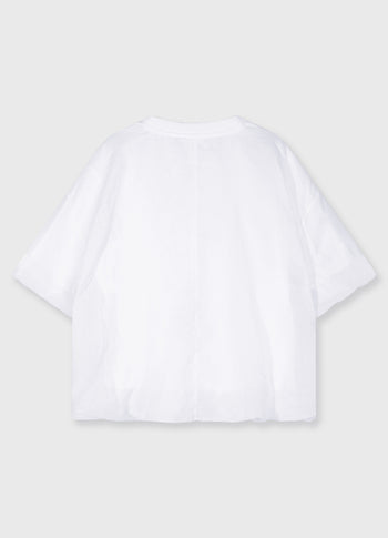 balloon blouse | white