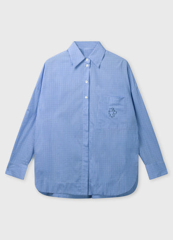 long sleeve shirt check | ultramarine