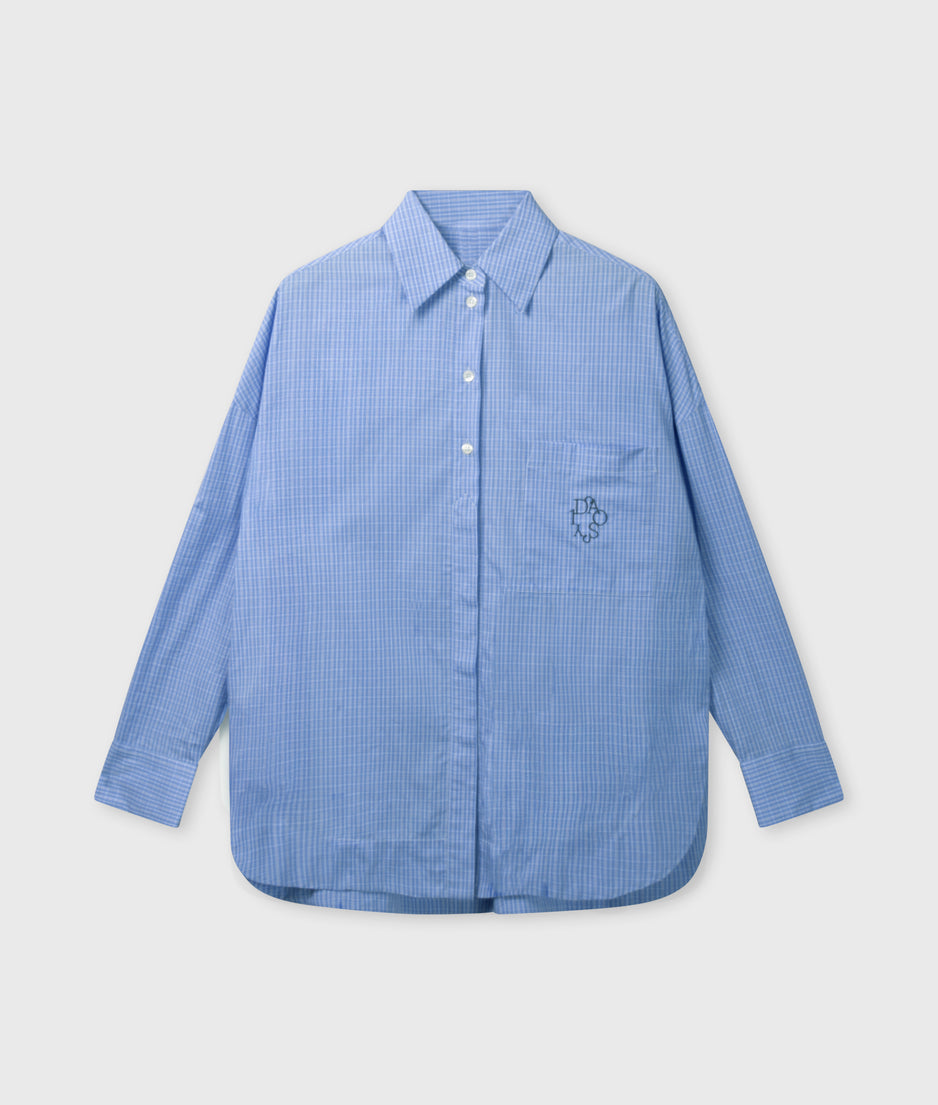 long sleeve shirt check | ultramarine