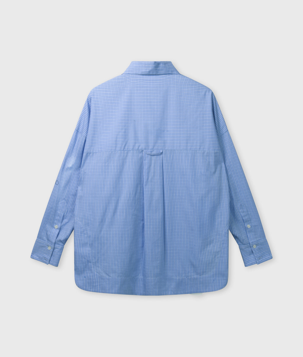 long sleeve shirt check | ultramarine