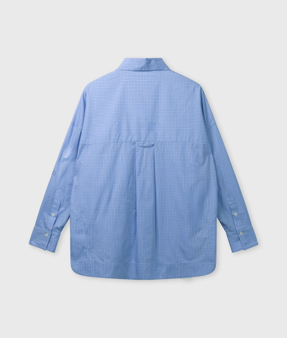 long sleeve shirt check | ultramarine
