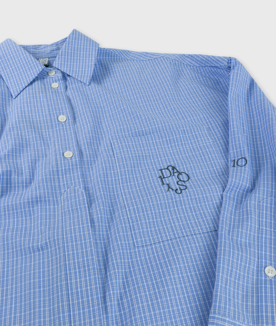 long sleeve shirt check | ultramarine